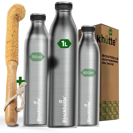 Blockhütte Gourde isotherme en acier inox
