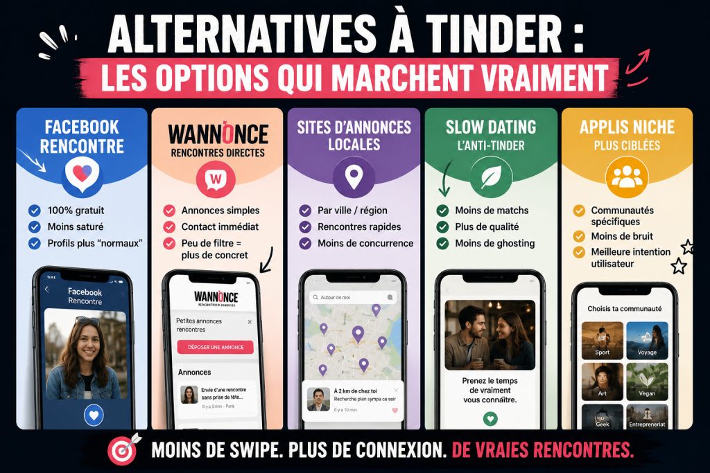 Alternative à Tinder : les sites qui cartonnent en 2026